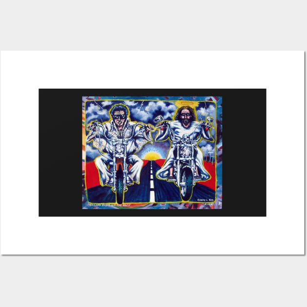 'Elvis & Jesus Hit the Road' Wall Art by jerrykirk